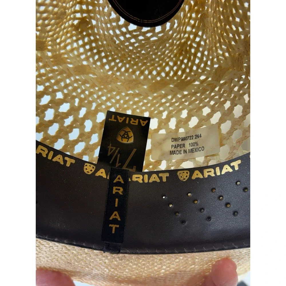 Ariat 10X Straw Cowboy Hat - Wallen Men's 7 1/4 Size Pre Owned Nashville
